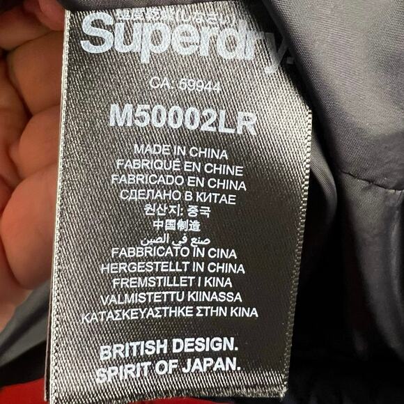 Superdry Navy Puffer Jacket Men’s XXL Double Zip Fuji - Picture 10 of 13